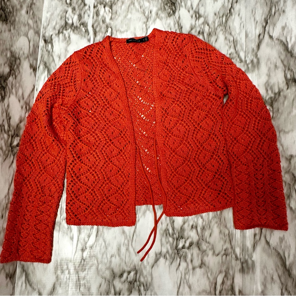 The Limited Y2K Sz M Wool Blend Shrug Rusty Orange Boho Witchy Fairycore Softy